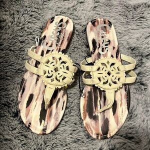 Circus by Sam Edelman Cream Slip-On Sandals
